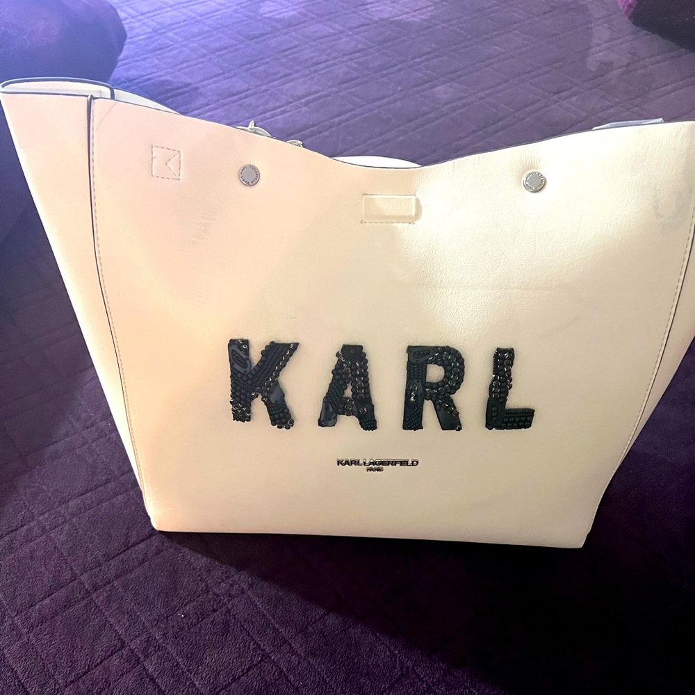 Karl karllagerfeldparis white tote bag